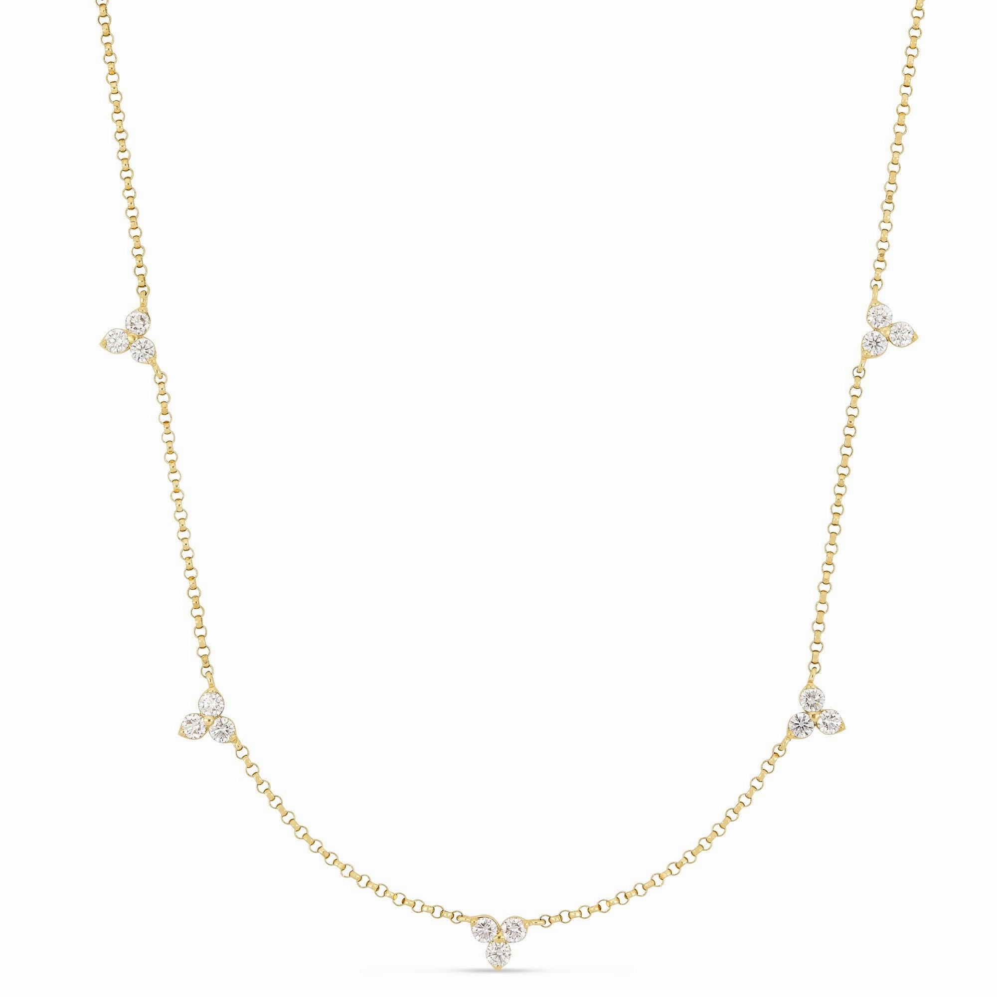 Roberto Coin Love By The Yard 18ct Yellow Gold Diamond Necklace D