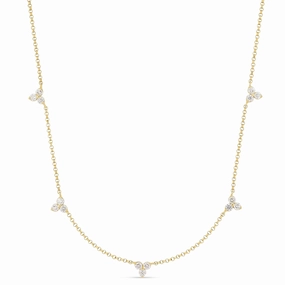 Roberto Coin Love By The Yard 18ct Yellow Gold Diamond Necklace D