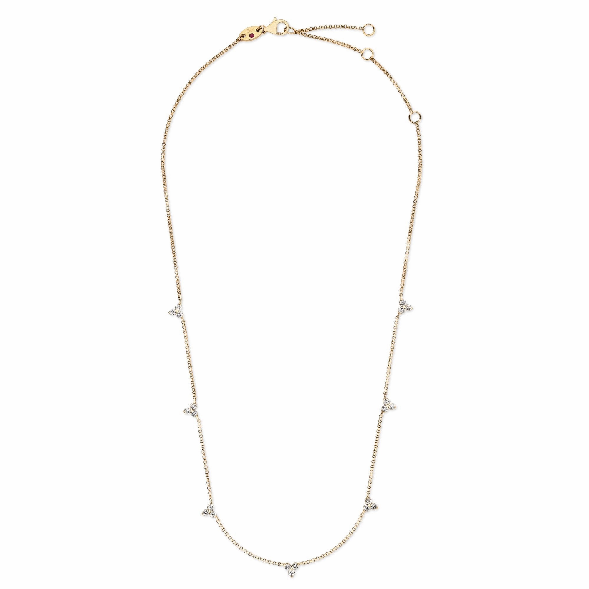 Roberto Coin Love By The Yard 18ct Yellow Gold Diamond Necklace D