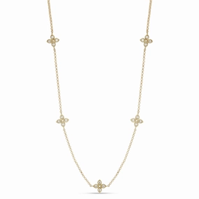 Roberto Coin Love By The Yard 18ct Yellow Gold Diamond Necklace D