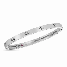 Roberto Coin Love in Verona 18ct White Gold Diamond Bangle