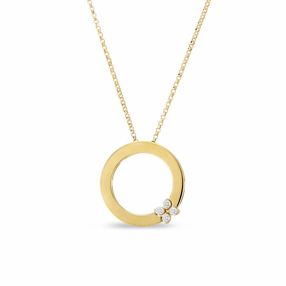 Roberto Coin Love in Verona 18ct Yellow Gold Diamond Pendant Necklace