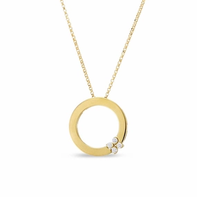 Roberto Coin Love in Verona 18ct Yellow Gold Diamond Pendant Necklace