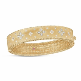 Roberto Coin Venetian Princess 18ct Yellow Gold Diamond Bangle