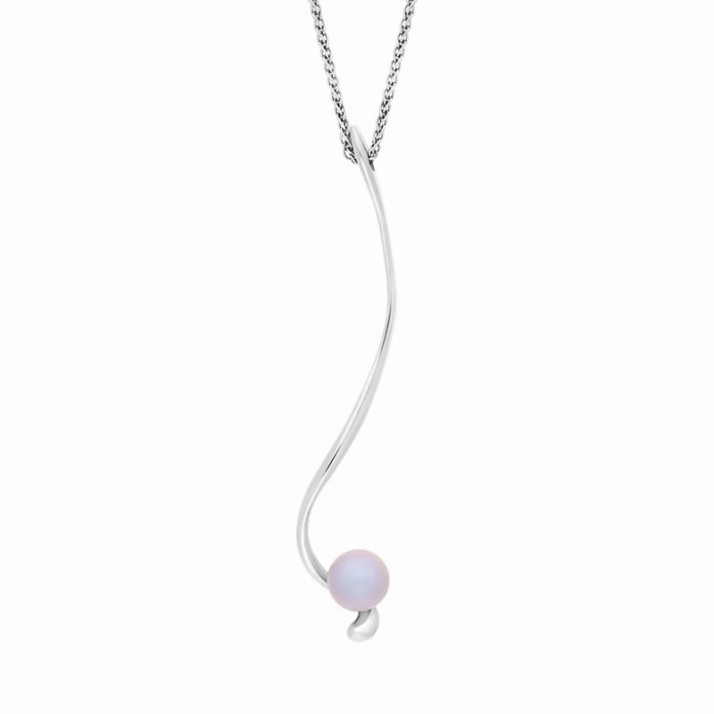 Sarah Jordan Sterling Silver Freshwater Pearl Swirls And Pearls Ringlet Necklace D