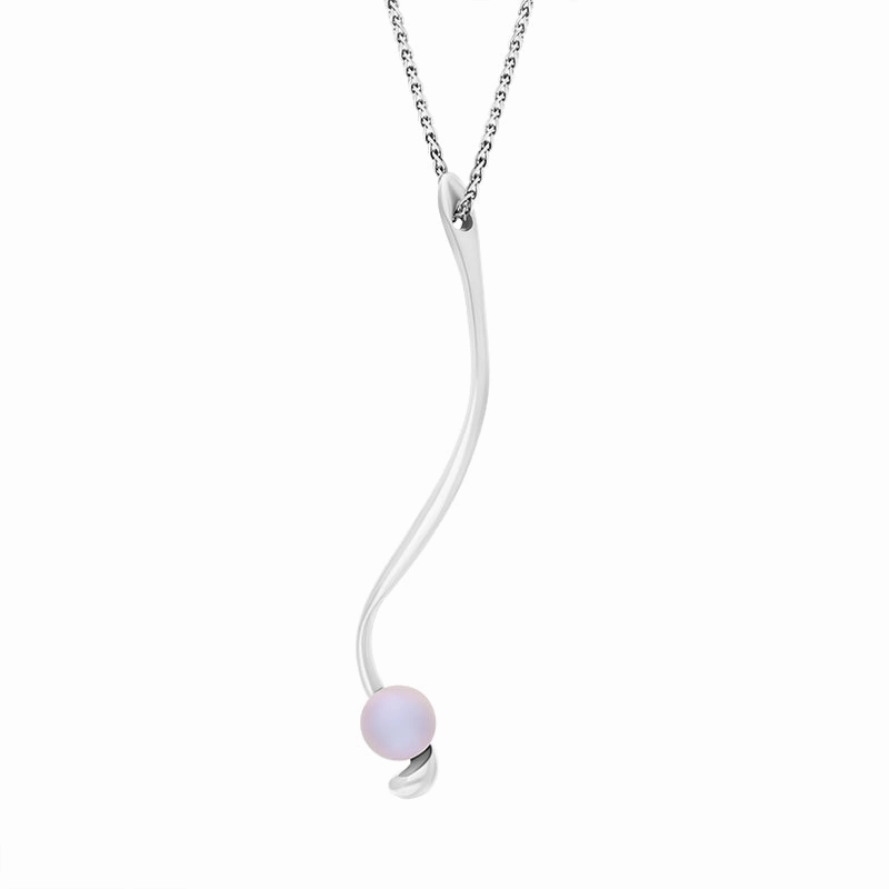 Sarah Jordan Sterling Silver Freshwater Pearl Swirls And Pearls Ringlet Necklace D