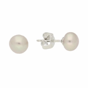 Schoeffel 18ct White Gold Pearl 6-7mm Stud Earrings