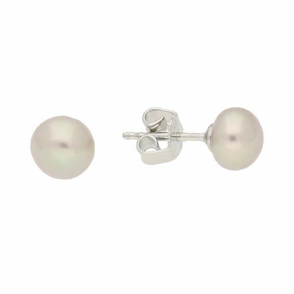 Schoeffel 18ct White Gold Pearl 6-7mm Stud Earrings