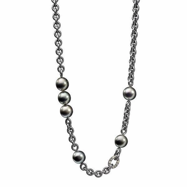 Schoeffel Catwalk Sterling Silver Diamond Pearl Necklace D