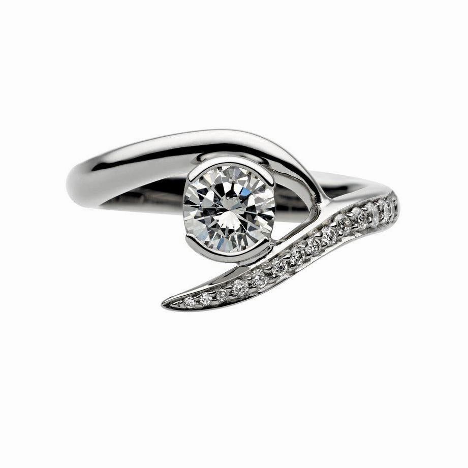 Shaun Leane 18ct White Gold Inward Interlocking Ring Set