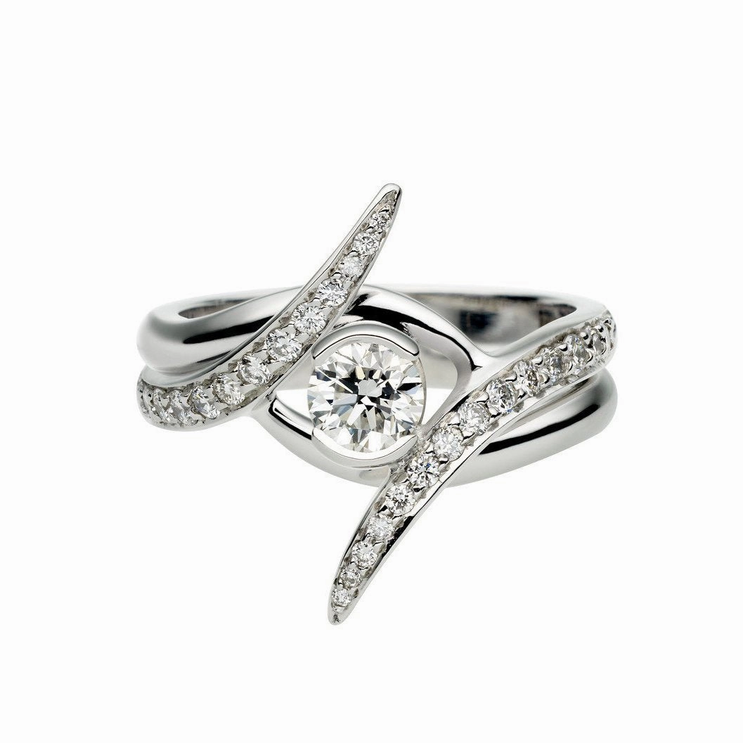 Shaun Leane 18ct White Gold Outward Interlocking Ring Set