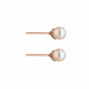 Shaun Leane Cherry Blossom Rose Gold Vermeil Pearl Stud Earrings