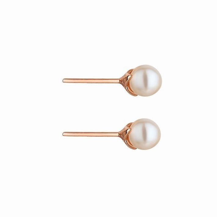 Shaun Leane Cherry Blossom Rose Gold Vermeil Pearl Stud Earrings