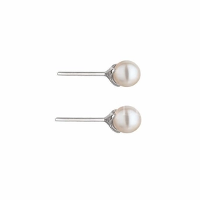 Shaun Leane Cherry Blossom Sterling Silver Pearl Stud Earrings
