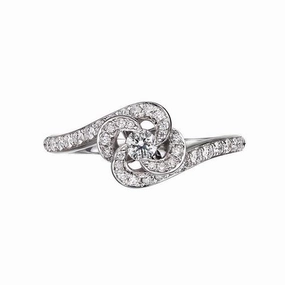 Shaun Leane Entwined 18ct White Gold 0.34ct Diamond Petal Engagement Ring