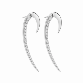 Shaun Leane Hook 18ct White Gold 1.50ct Diamond Large Earrings