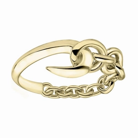 Shaun Leane Hook 18ct Yellow Gold Plated Sterling Silver Chain Ring