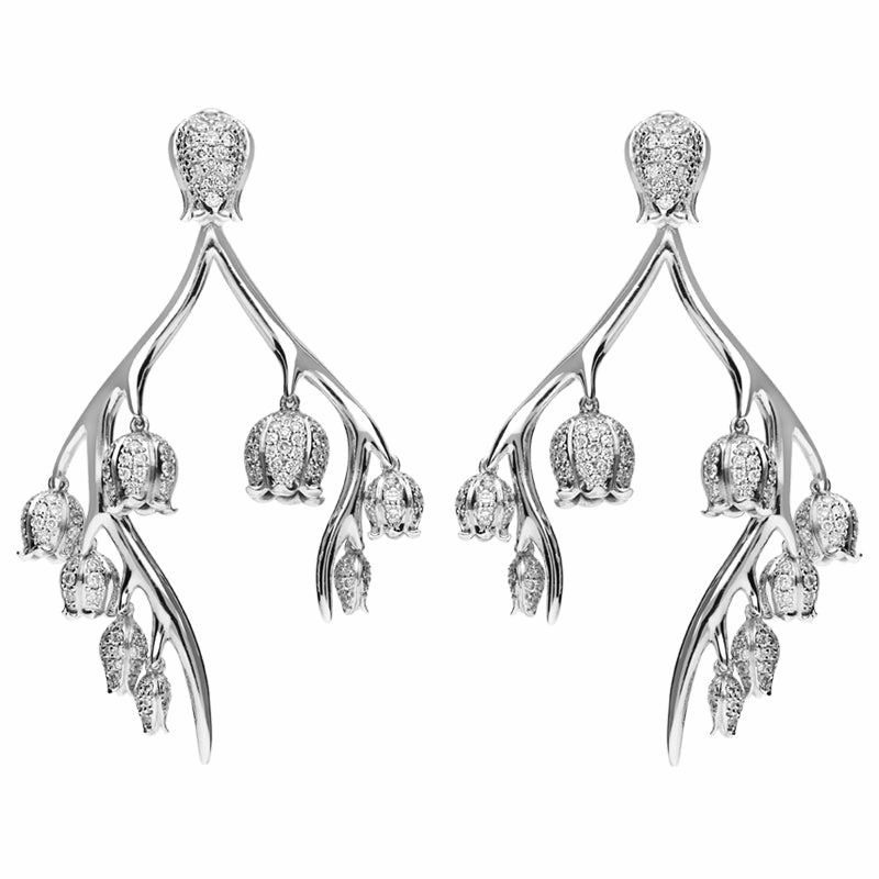 Shaun Leane Maybell Branch 18ct White Gold 2.65ct Diamond Earrings D