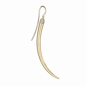 Shaun Leane No.1 Single 18ct Yellow Gold Plated Sterling Silver Diamond Long Earring