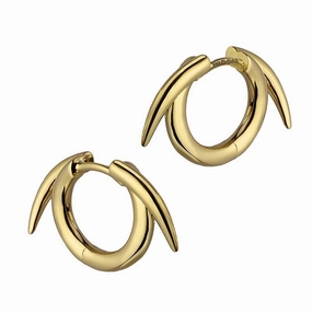 Shaun Leane Quill 18ct Yellow Gold Plated Sterling Silver Hoop Earrings