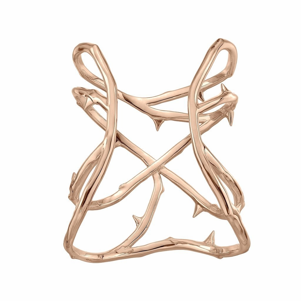 Shaun Leane Rose Thorn 18ct Rose Gold Plated Vermeil Silver Cuff D