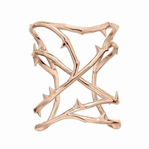 Shaun Leane Rose Thorn 18ct Rose Gold Plated Vermeil Silver Cuff D