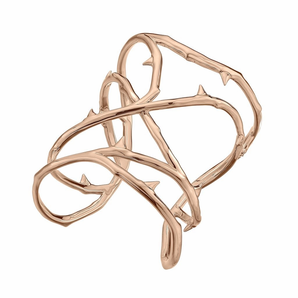 Shaun Leane Rose Thorn 18ct Rose Gold Plated Vermeil Silver Cuff D