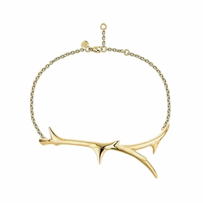 Shaun Leane Rose Thorn 18ct Yellow Gold Plated Sterling Silver Horizontal Bracelet