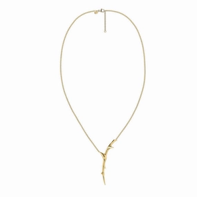 Shaun Leane Rose Thorn 18ct Yellow Gold Plated Sterling Silver Single Drop Pendant