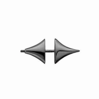 Shaun Leane Rose Thorn Single Sterling Silver Black Rhodium Medium Bar Earring