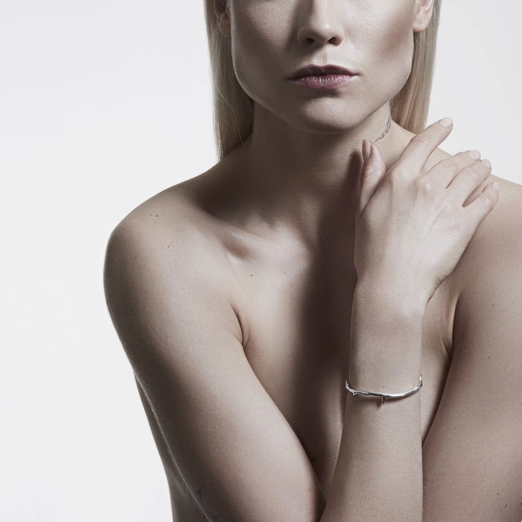Shaun Leane Rose Thorn Sterling Silver Bangle