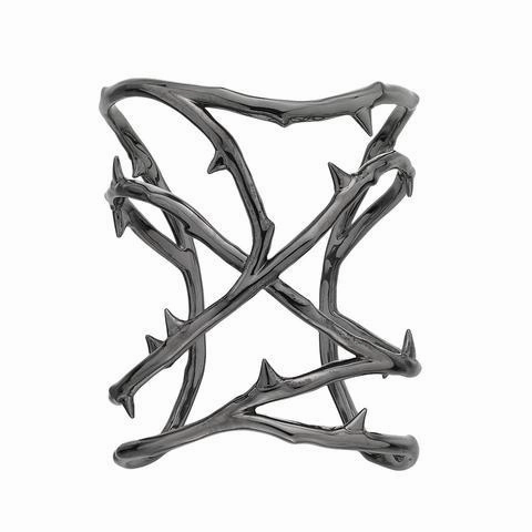 Shaun Leane Rose Thorn Sterling Silver Black Rhodium Cuff