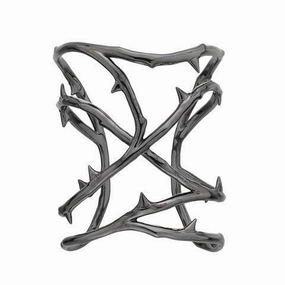 Shaun Leane Rose Thorn Sterling Silver Black Rhodium Cuff