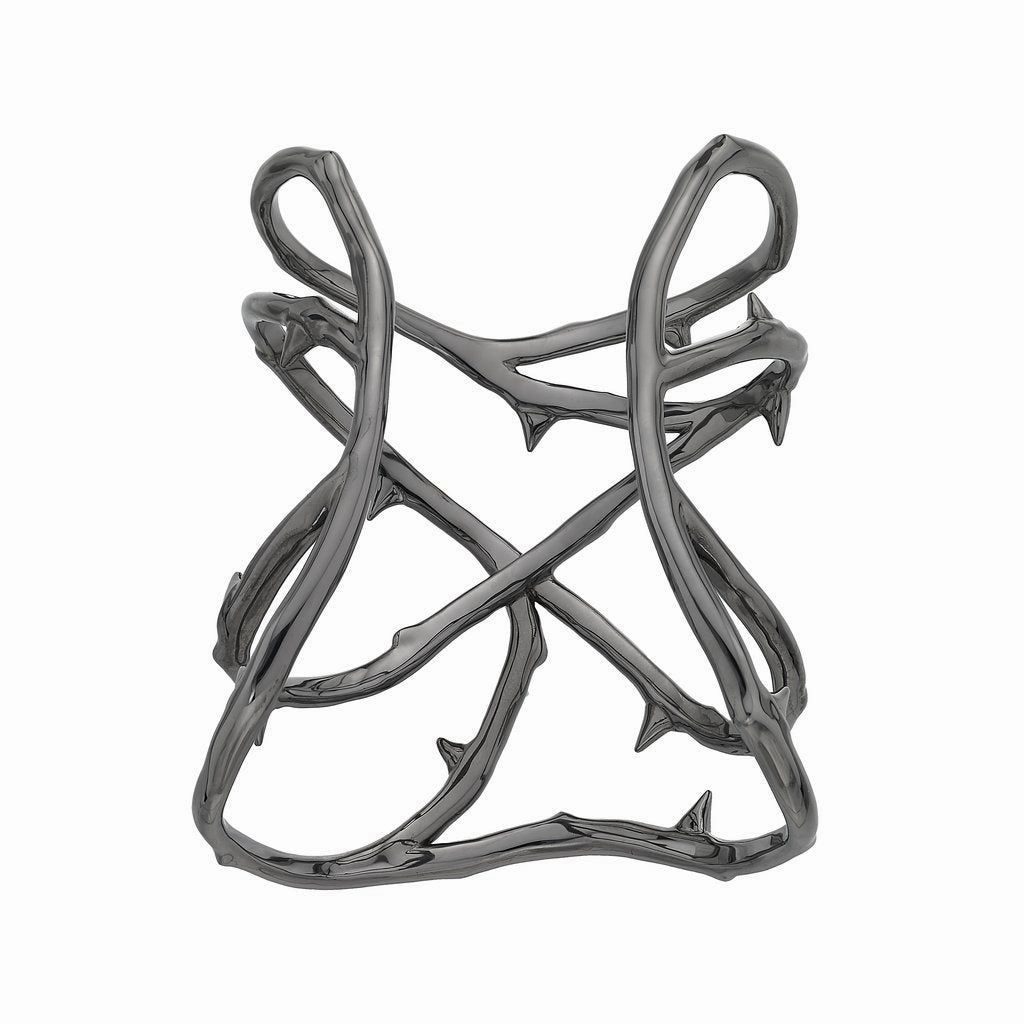 Shaun Leane Rose Thorn Sterling Silver Black Rhodium Cuff