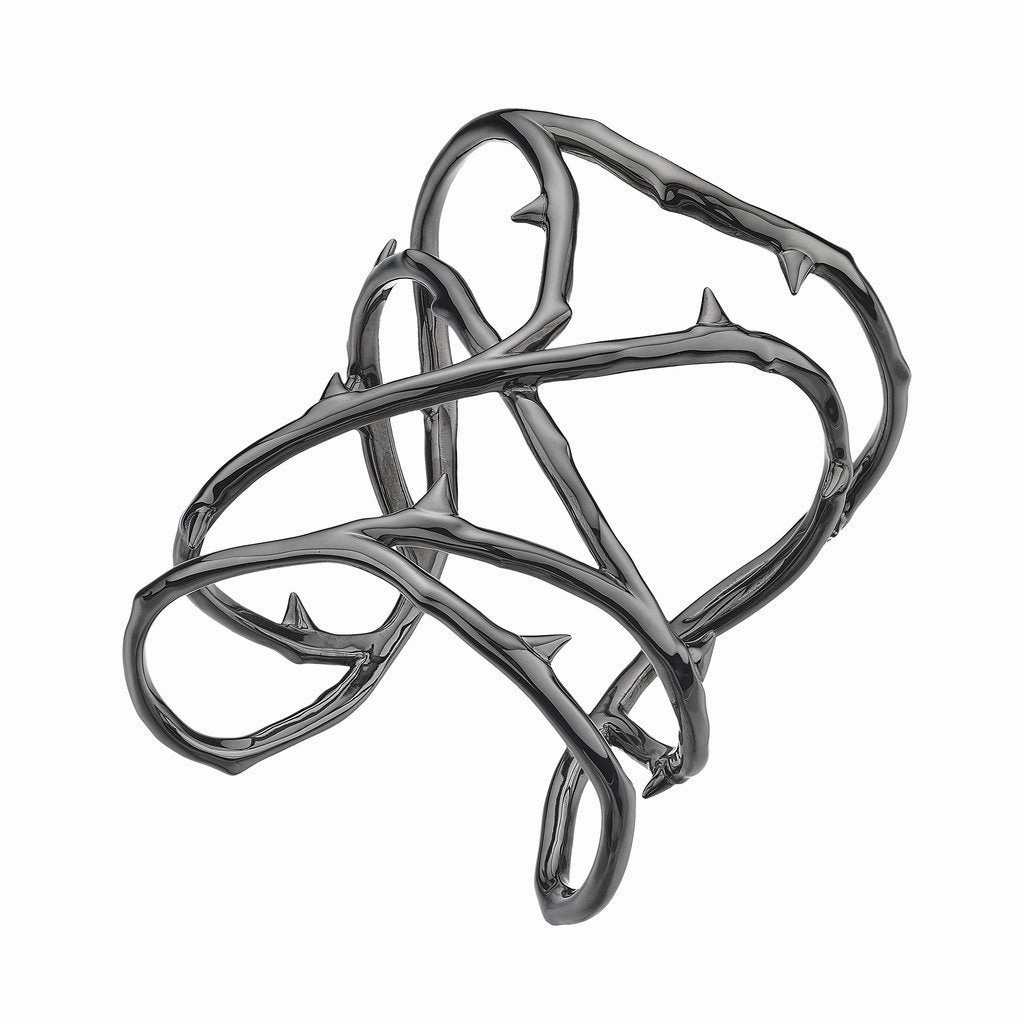 Shaun Leane Rose Thorn Sterling Silver Black Rhodium Cuff