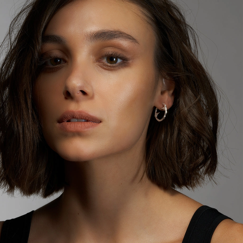 Shaun Leane Rose Thorn Sterling Silver Small Hoop Earrings