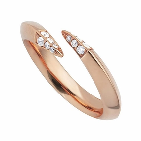 Shaun Leane Sabre 18ct Rose Gold Plated Sterling Silver Diamond Wrap Ring D