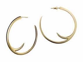 Shaun Leane Sabre 18ct Yellow Gold Plated Sterling Silver Cat Claw Statement Hoop Earrings