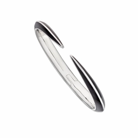 Shaun Leane Sabre Deco Sterling Silver Ceramic Cuff Bangle