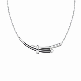 Shaun Leane Sabre Deco Sterling Silver Ceramic Horizontal Necklace