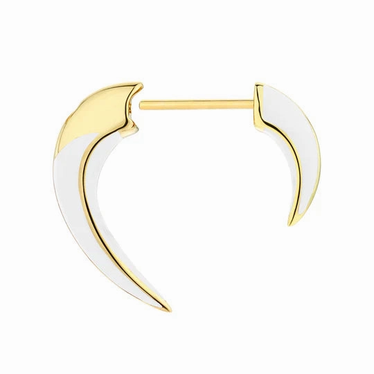Shaun Leane Sabre Solis Talon 18ct Yellow Gold Vermeil Sterling Silver Chalk Ceramic Earrings