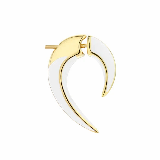 Shaun Leane Sabre Solis Talon 18ct Yellow Gold Vermeil Sterling Silver Chalk Ceramic Earrings