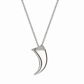 Shaun Leane Sabre Sterling Silver Diamond Claw Necklace