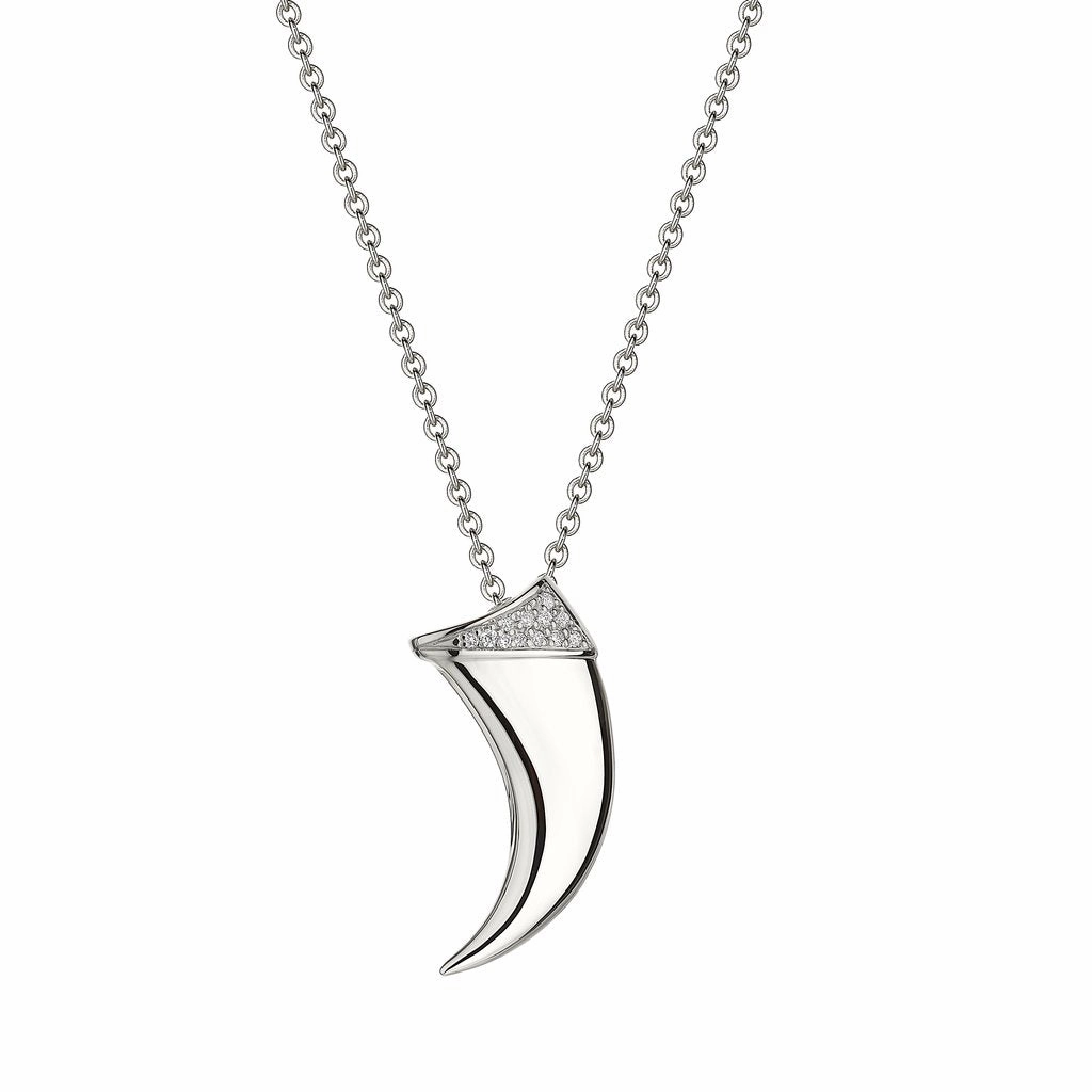 Shaun Leane Sabre Sterling Silver Diamond Claw Necklace