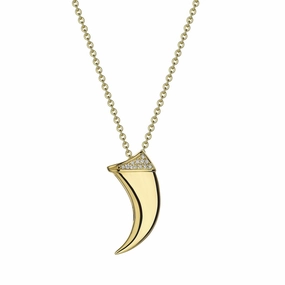 Shaun Leane Sabre Yellow Gold Vermeil Diamond Claw Necklace