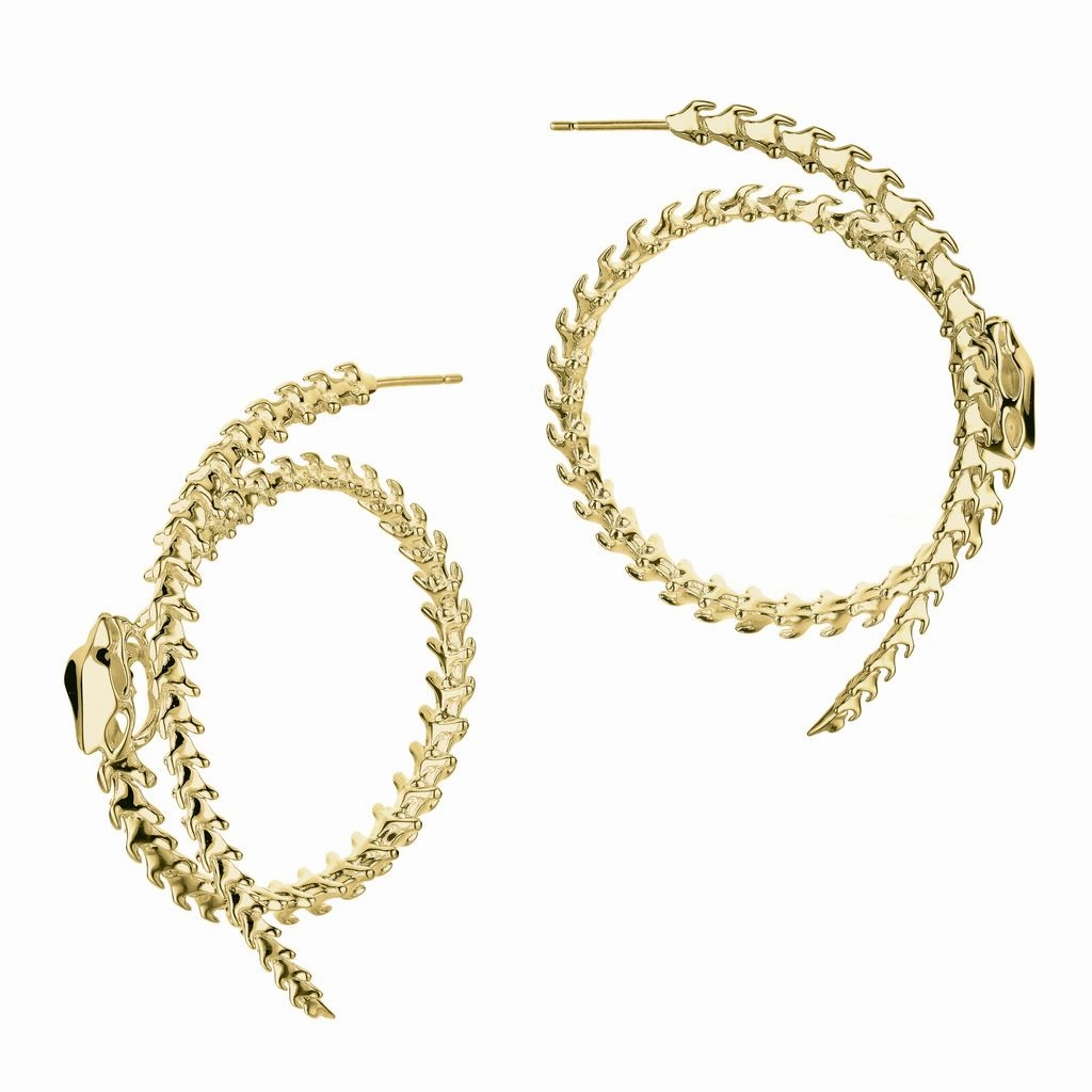 Shaun Leane Serpent Trace 18ct Yellow Gold Plated Sterling Silver Hoop Earrings