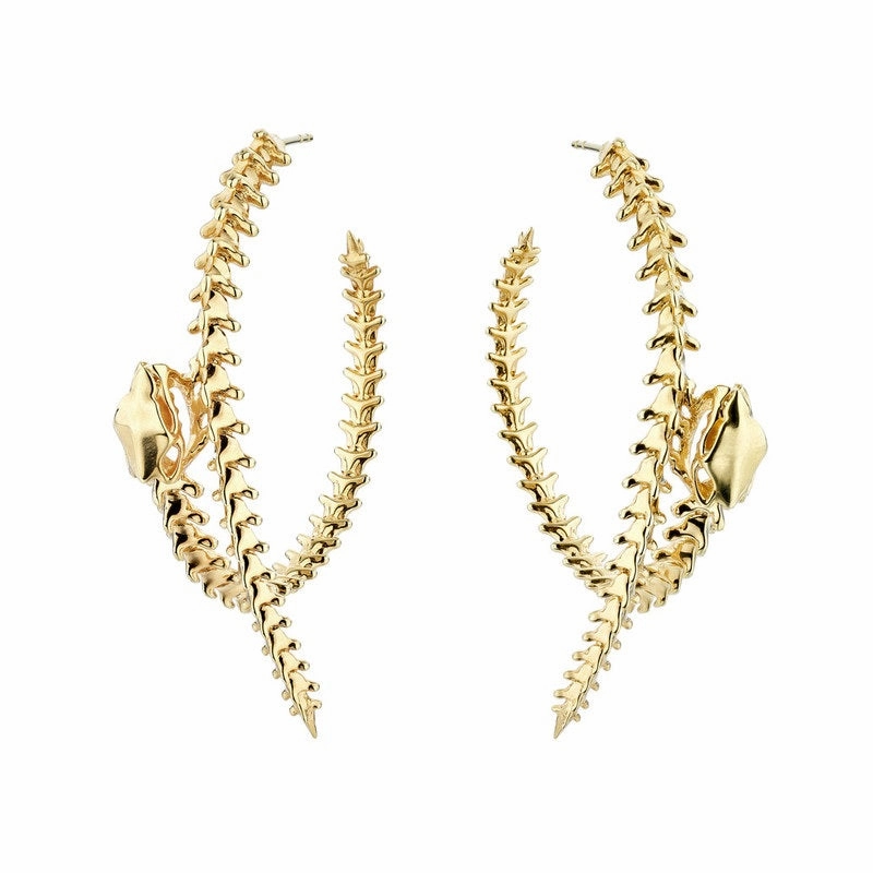 Shaun Leane Serpent Trace 18ct Yellow Gold Plated Sterling Silver Hoop Earrings