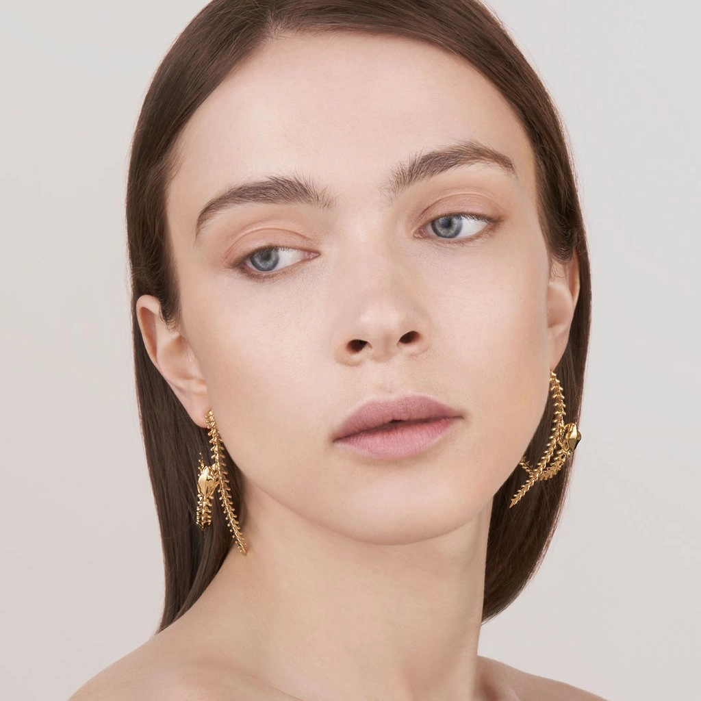 Shaun Leane Serpent Trace 18ct Yellow Gold Plated Sterling Silver Hoop Earrings