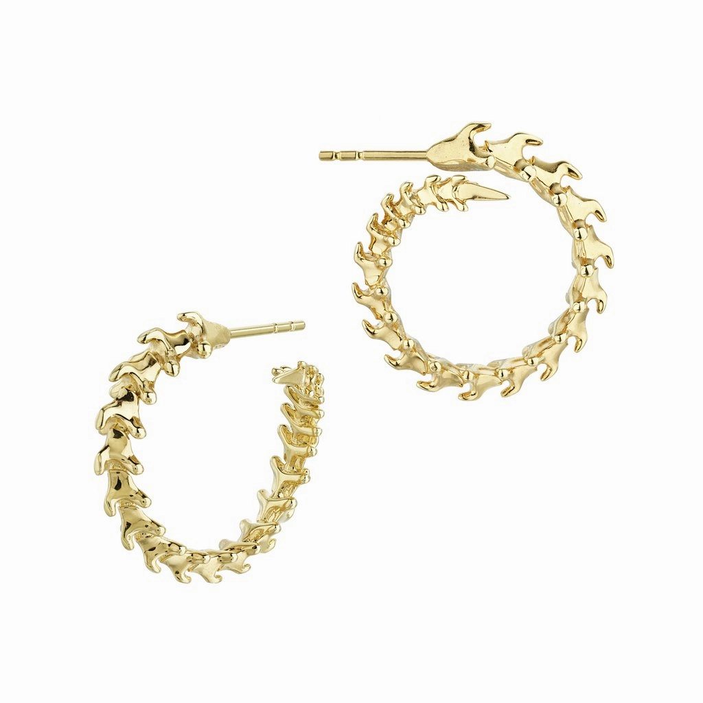 Shaun Leane Serpent Trace 18ct Yellow Gold Plated Sterling Silver Mini Hoop Earrings