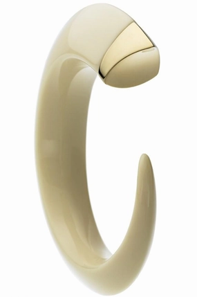 Shaun Leane Tusk Yellow Gold Vermeil Ivory Resin Bangle D